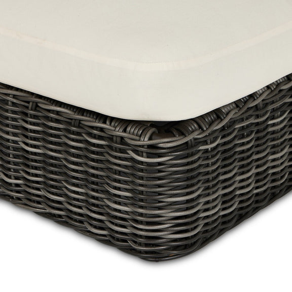 Messina Outdoor Chaise Lounge - Chunky Charcoal Woven