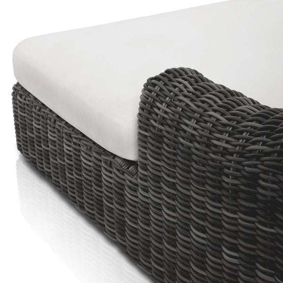 Messina Outdoor Chaise Lounge - Chunky Charcoal Woven