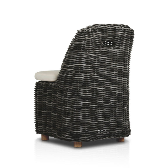 Messina Outdoor Dining Chair - Chunky Charcoal Woven