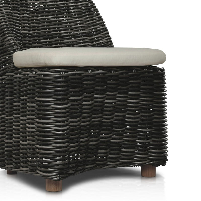 Messina Outdoor Dining Chair - Chunky Charcoal Woven