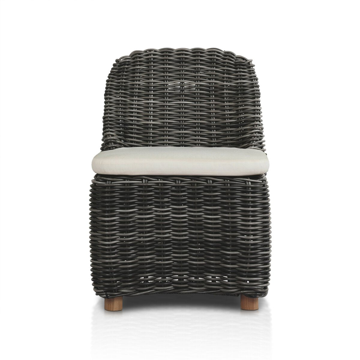 Messina Outdoor Dining Chair - Chunky Charcoal Woven