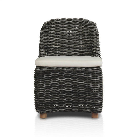 Messina Outdoor Dining Chair - Chunky Charcoal Woven
