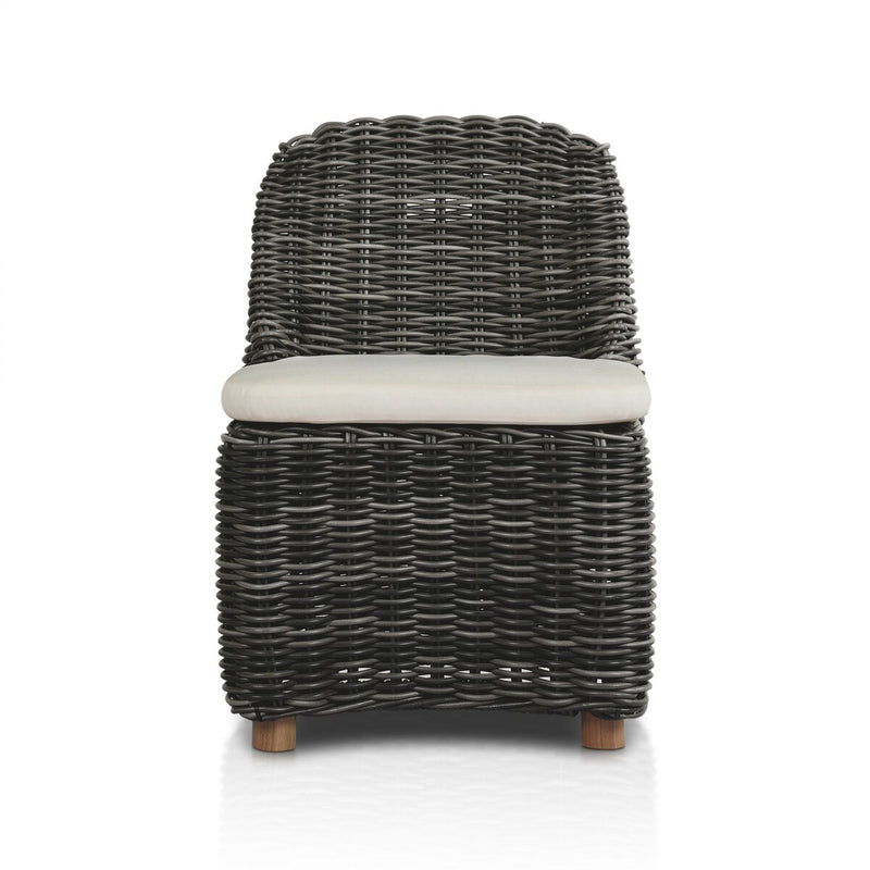 Messina Outdoor Dining Chair - Chunky Charcoal Woven