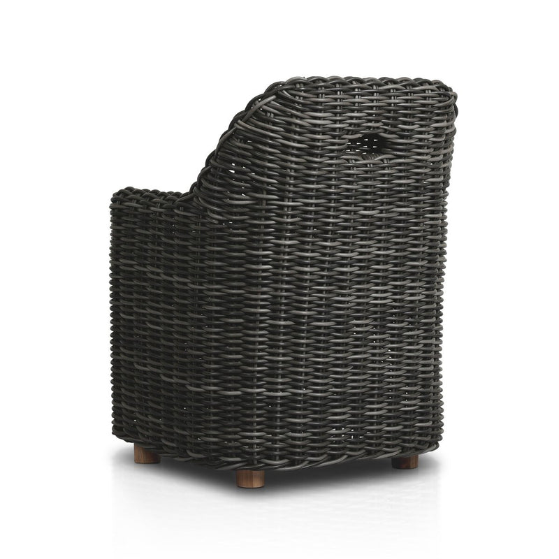 Messina Outdoor Dining Armchair - Chunky Charcoal Woven