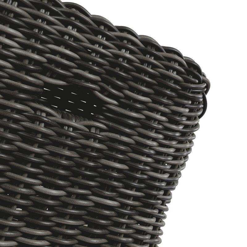 Messina Outdoor Dining Armchair - Chunky Charcoal Woven