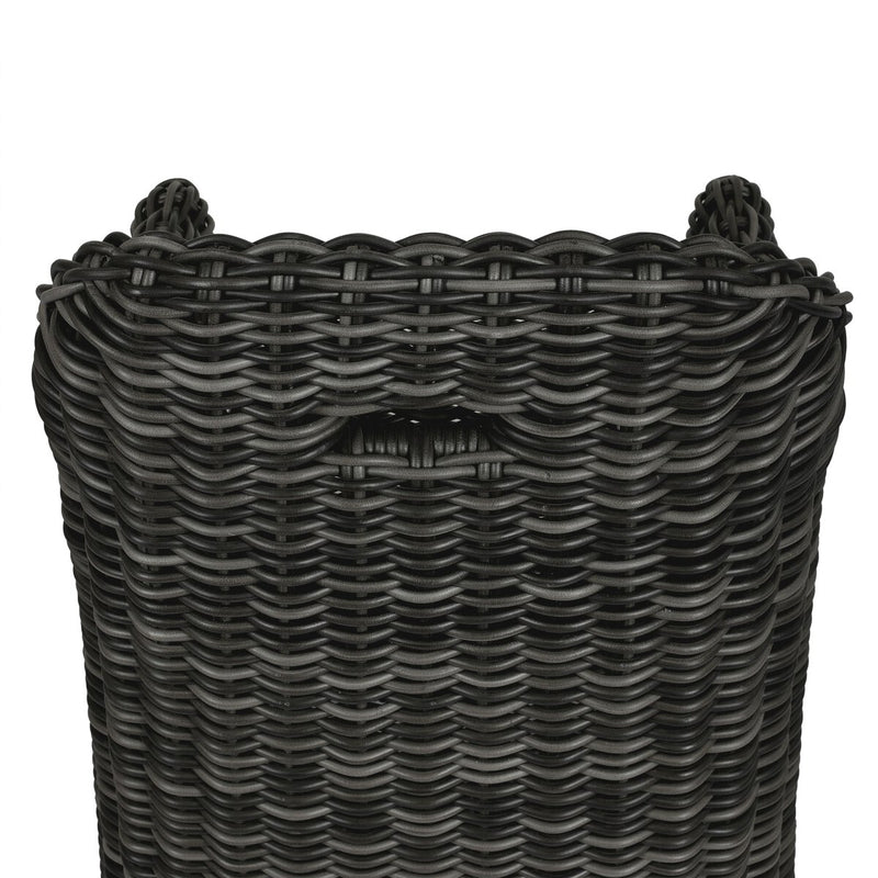 Messina Outdoor Dining Armchair - Chunky Charcoal Woven