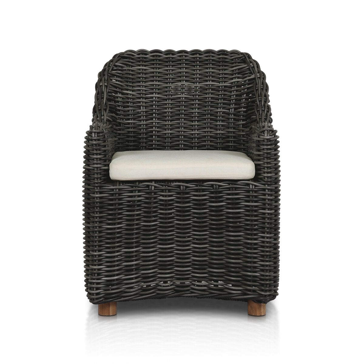 Messina Outdoor Dining Armchair - Chunky Charcoal Woven