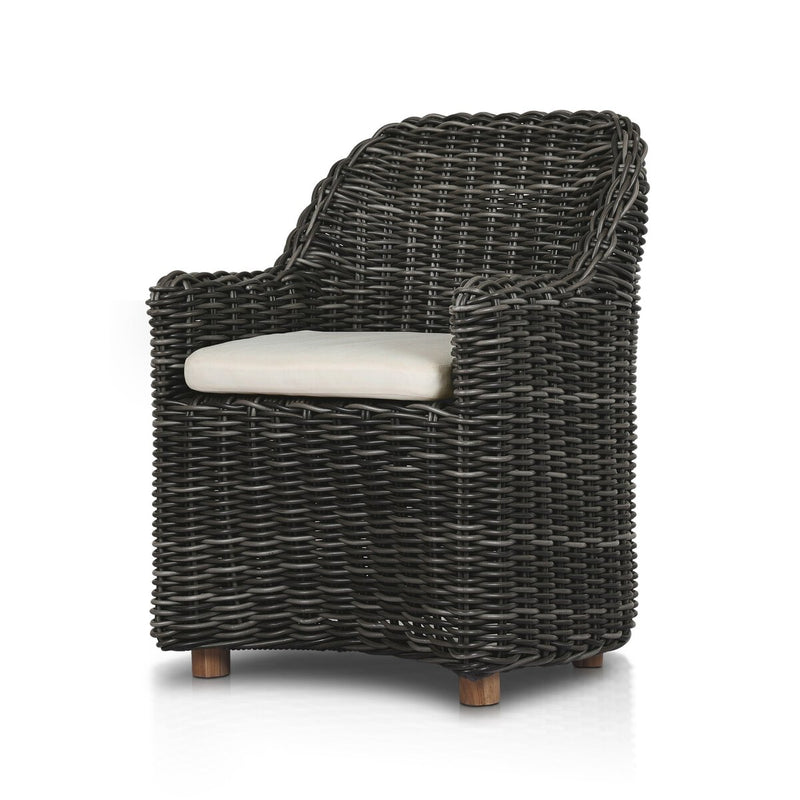 Messina Outdoor Dining Armchair - Chunky Charcoal Woven