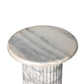 Oranda End Table - Polished White Marble