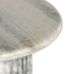 Oranda End Table - Polished White Marble