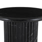 Oranda End Table - Black Scalloped Marble