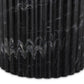Oranda End Table - Black Scalloped Marble