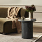 Oranda End Table - Black Scalloped Marble