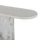 Oranda Console Table - Polished White Marble & Sealant