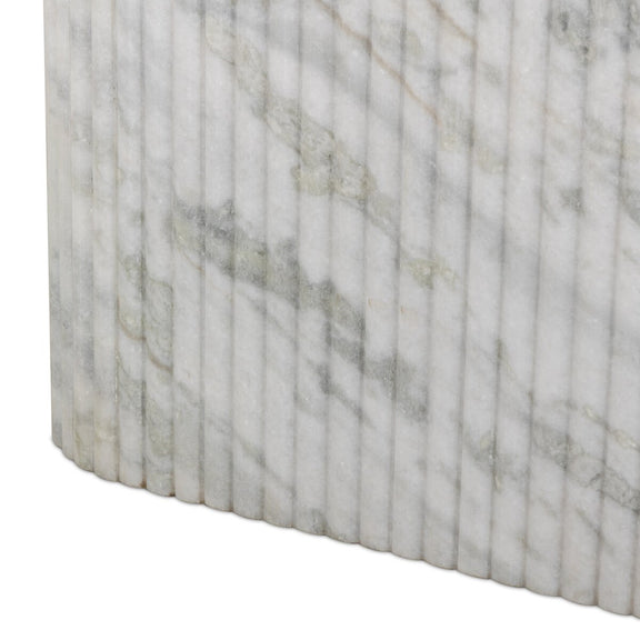 Oranda Console Table - Polished White Marble & Sealant
