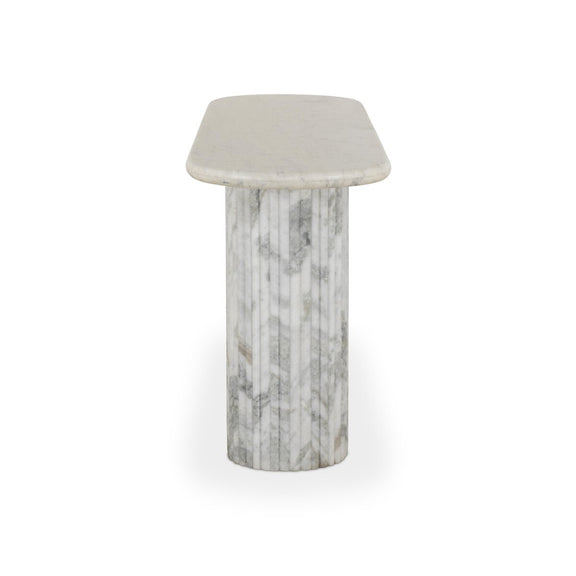 Oranda Console Table - Polished White Marble & Sealant