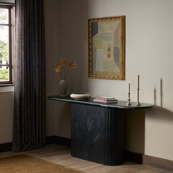 Oranda Console Table - Black Marble