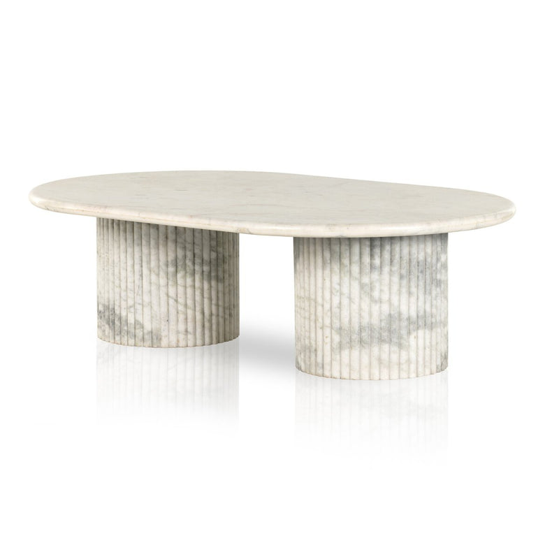 Oranda Coffee Table - Polished White Marble