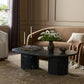 Oranda Coffee Table - Black Scalloped Marble