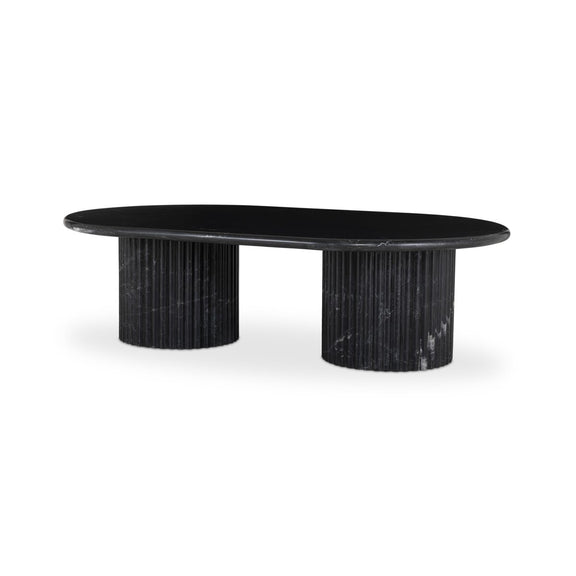 Oranda Coffee Table - Black Scalloped Marble