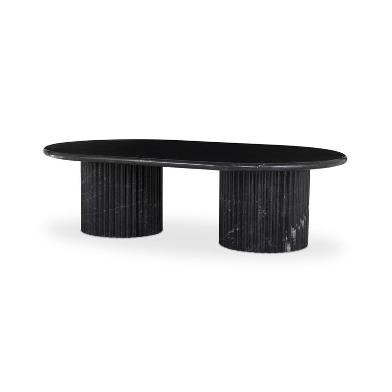 Oranda Coffee Table - Black Scalloped Marble