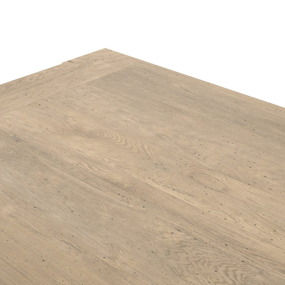 Abaso Dining Table - Whitewash Rustic Wormwood Oak