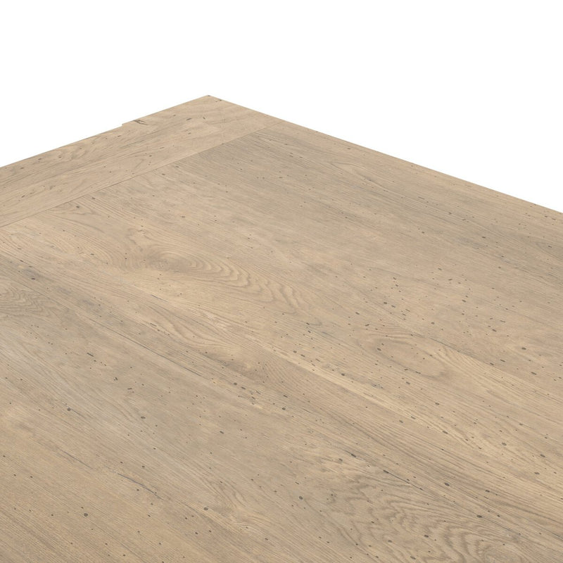 Abaso Dining Table - Whitewash Rustic Wormwood Oak
