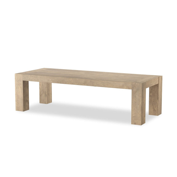 Abaso Dining Table - Whitewash Rustic Wormwood Oak
