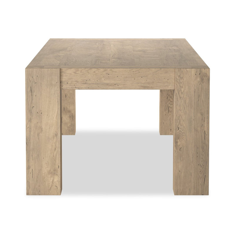 Abaso Dining Table - Whitewash Rustic Wormwood Oak