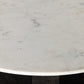 Terrell Round Coffee Table - Polished White Marble
