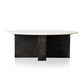 Terrell Round Coffee Table - Polished White Marble