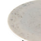 Terrell Round End Table - Polished White Marble