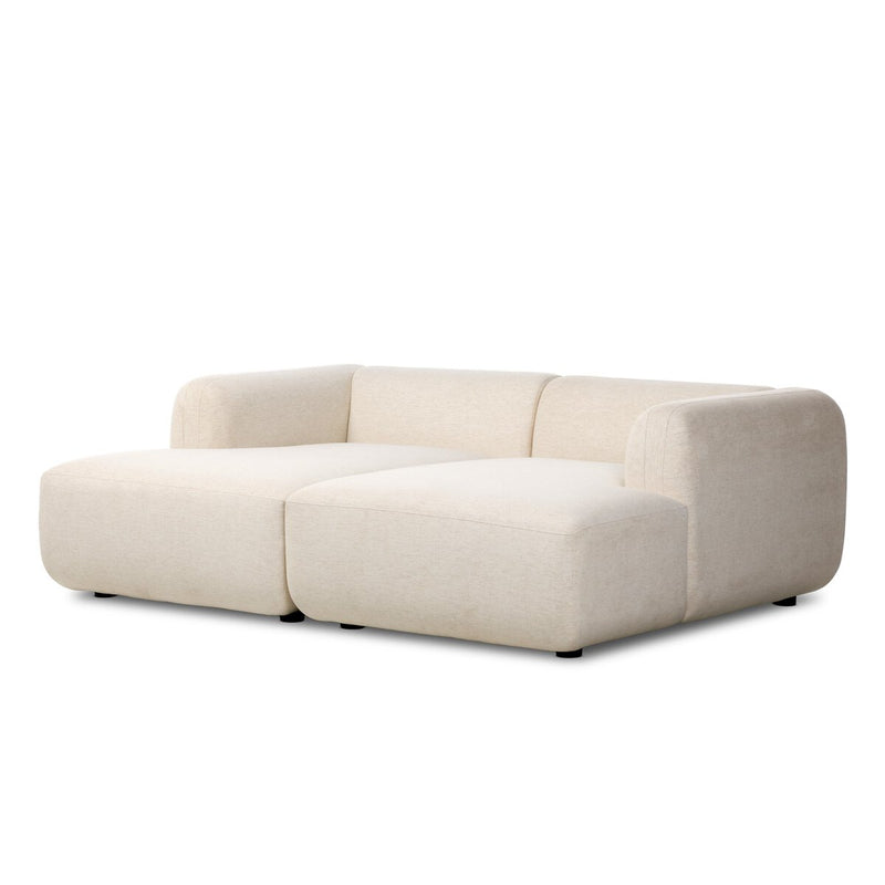 Nara 2-Piece Media Lounger - Crypton Nomad Snow