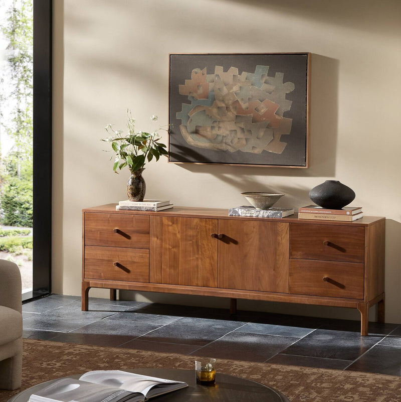 Arturo Media Console - Natural Walnut Veneer