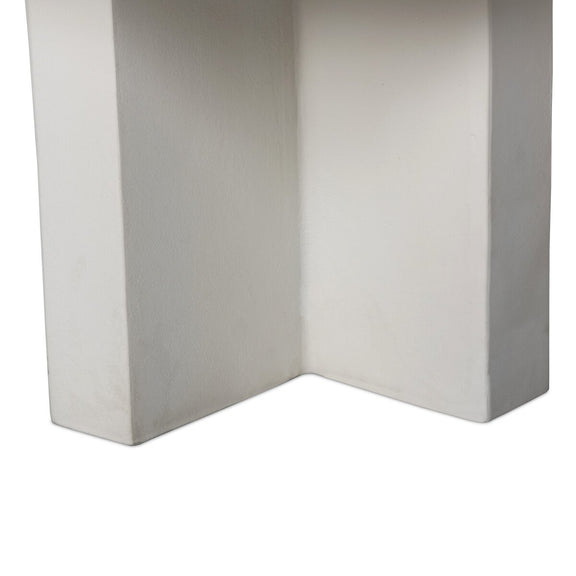 Terrell Outdoor Coffee Table - Matte White Cast Aluminum