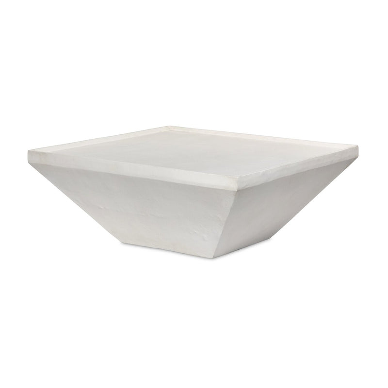 Drake Outdoor Coffee Table - Matte White Cast Aluminum