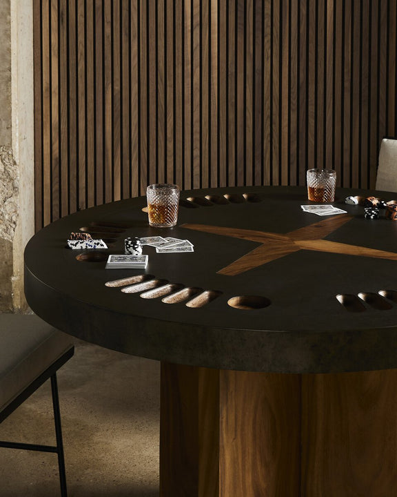 Poker Table - Natural Brown Guanacaste