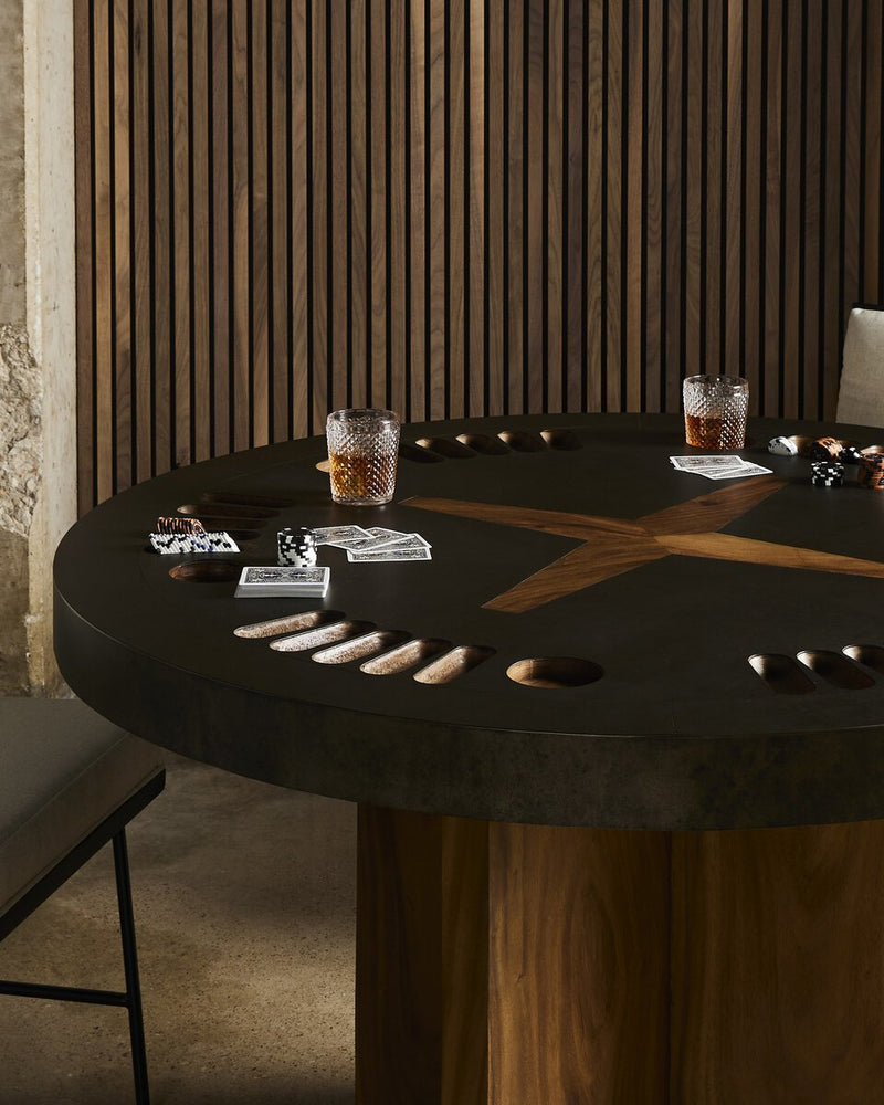 Poker Table - Natural Brown Guanacaste