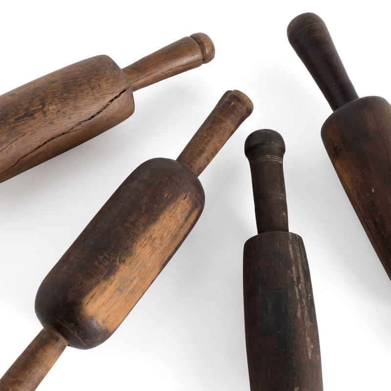 Found Chapati Rollers, Set Of 4 - Reclaimed Natural