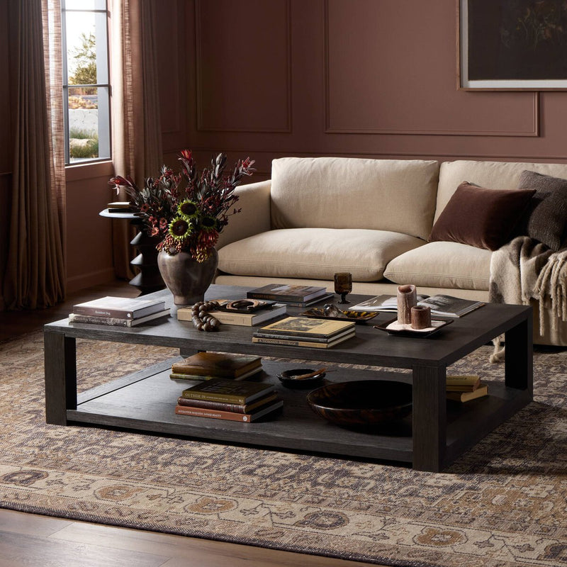 Thomas Coffee Table - Dark Anthracite Oak Veneer