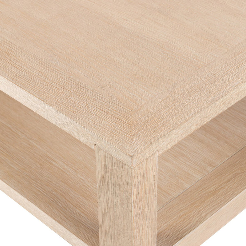 Thomas Coffee Table - Bleached Oak Solid