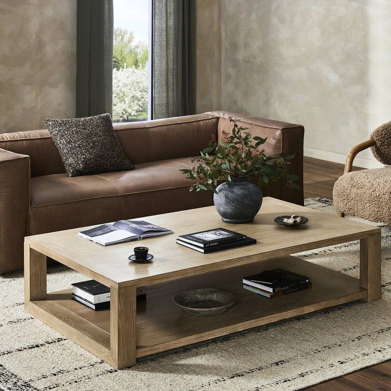 Thomas Coffee Table - Bleached Oak Solid