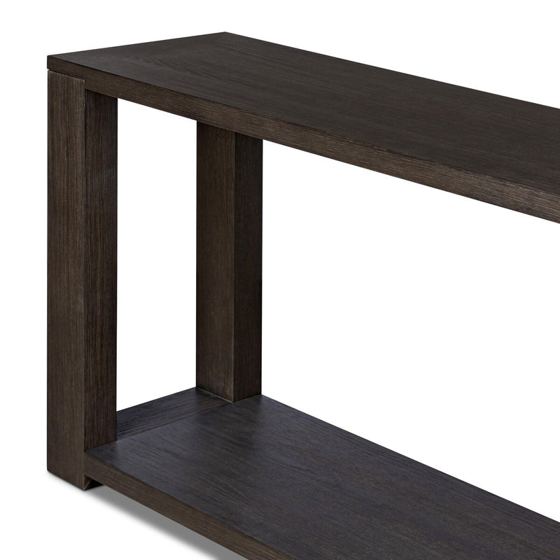 Thomas Console Table - Dark Anthracite Oak Veneer