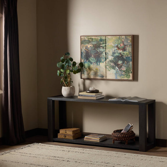 Thomas Console Table - Dark Anthracite Oak Veneer