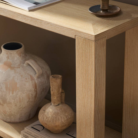 Thomas Console Table - Bleached Oak Veneer