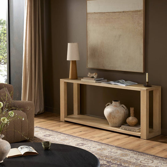 Thomas Console Table - Bleached Oak Veneer