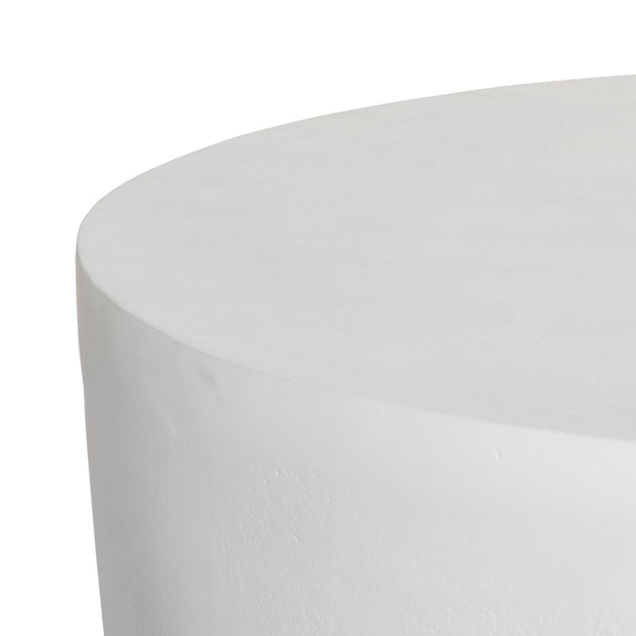 Javi Outdoor Coffee Table - Matte White Cast Aluminum