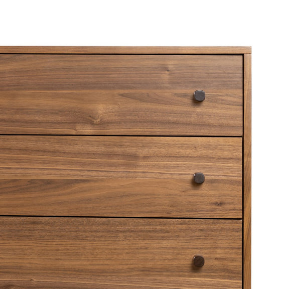 Arturo 6 Drawer Dresser - Natural Walnut Veneer