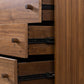 Arturo 6 Drawer Dresser - Natural Walnut Veneer