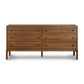 Arturo 6 Drawer Dresser - Natural Walnut Veneer